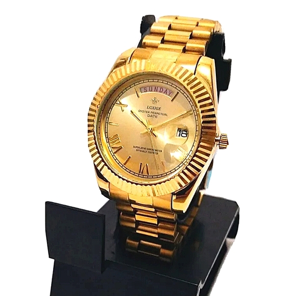 Gold Day Date Dress Watch - Picture 1 of 2